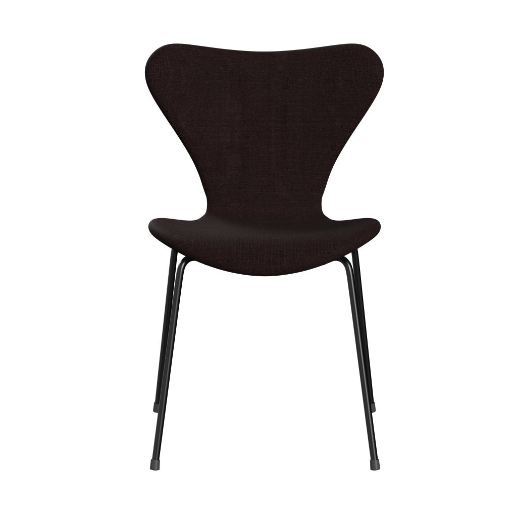 Fritz Hansen 3107 stoel Volledige bekleding, zwart/canvas zwart licht