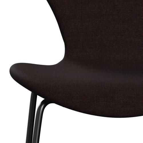 Fritz Hansen 3107 stoel Volledige bekleding, zwart/canvas zwart licht