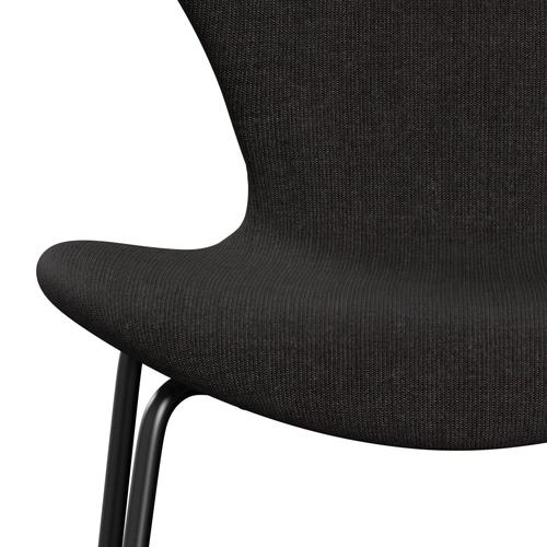 Fritz Hansen 3107 stoel Volledige bekleding, zwart/canvas zwart