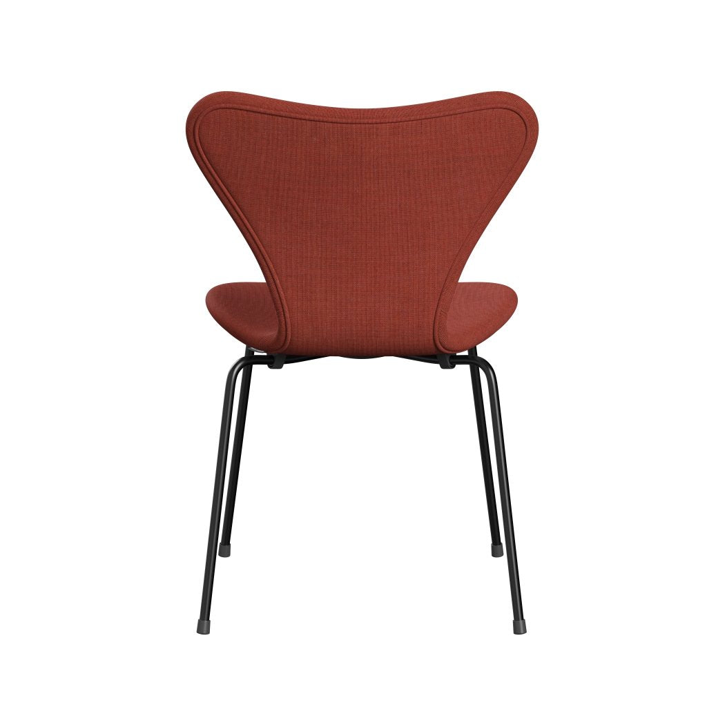 Fritz Hansen 3107 stoel Volledige bekleding, zwart/canvas Coral