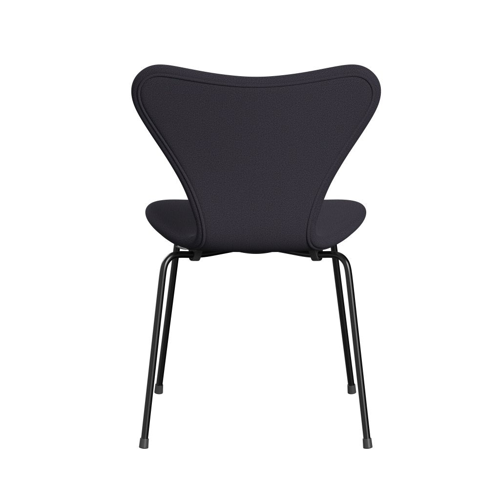 Fritz Hansen 3107 stoel Volledige bekleding, zwart/vangblauwe houtskool