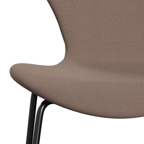 Fritz Hansen 3107 Stuhl Vollpolsterung, Schwarz/Capture Braun