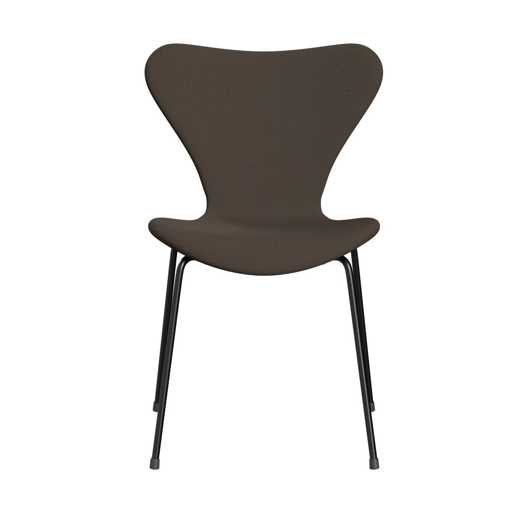 Fritz Hansen 3107 stoel Volledige bekleding, zwart/vangte bruin/groen