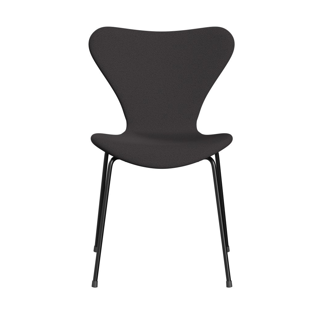 Fritz Hansen 3107 Stuhl Vollpolsterung, Schwarz/Capture Charcoal