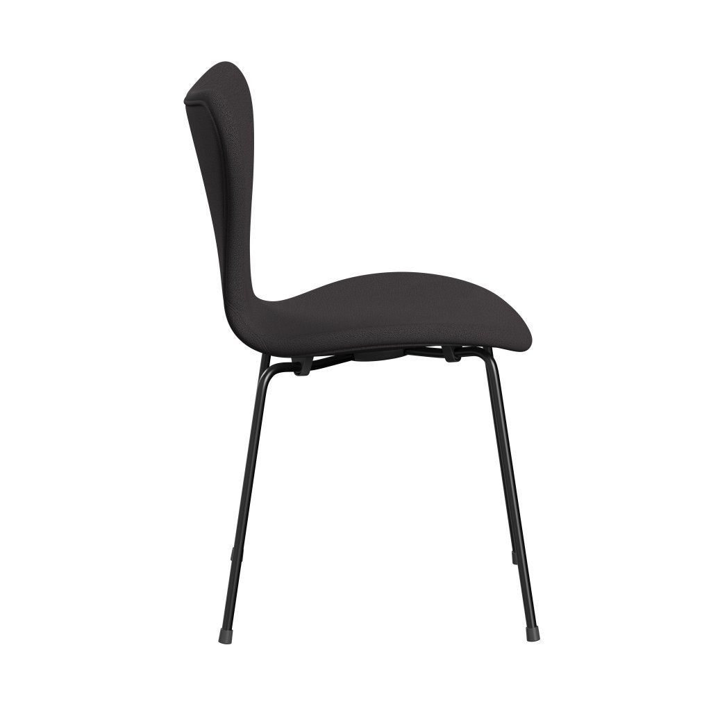 Fritz Hansen 3107 stoel Volledige bekleding, zwart/vangte houtskool