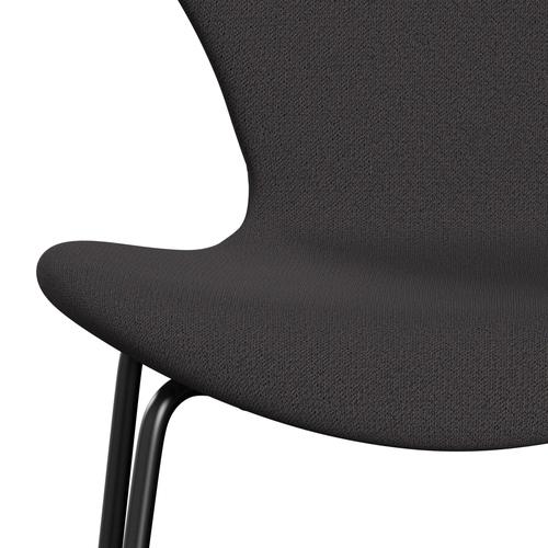 Fritz Hansen 3107 stoel Volledige bekleding, zwart/vangte houtskool