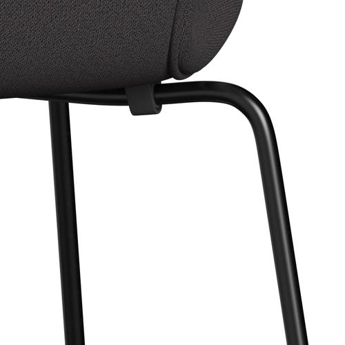 Fritz Hansen 3107 Stuhl Vollpolsterung, Schwarz/Capture Charcoal