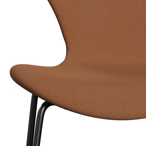 Fritz Hansen 3107 Stuhl Vollpolsterung, Schwarz/Kupfer