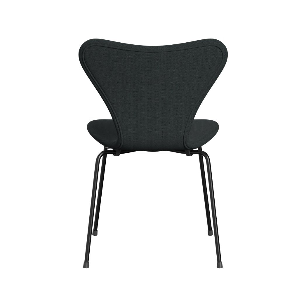 Fritz Hansen 3107 stoel Volledige bekleding, zwart/vangst donker diep groen