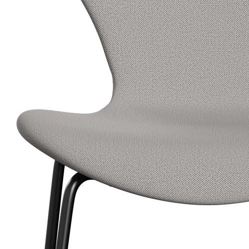 Fritz Hansen 3107 Stuhl Vollpolsterung, Schwarz/Capture Grau