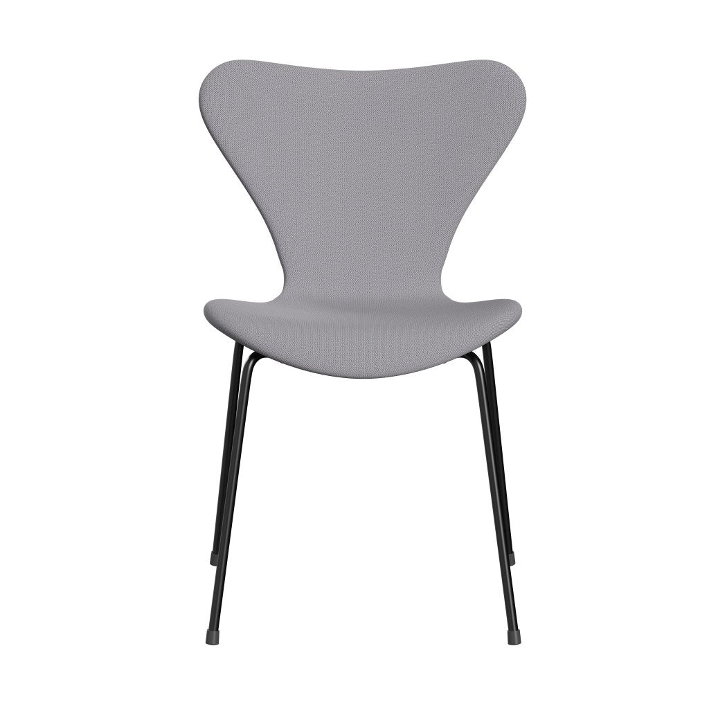 Fritz Hansen 3107 stoel Volledige bekleding, zwart/vangst lichtgrijs