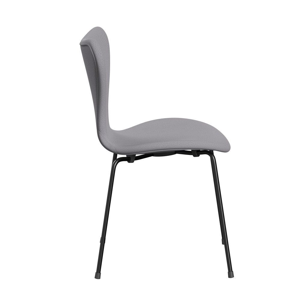 Fritz Hansen 3107 stoel Volledige bekleding, zwart/vangst lichtgrijs