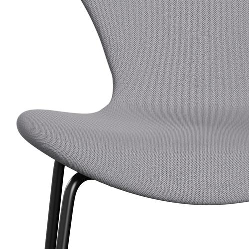 Fritz Hansen 3107 stoel Volledige bekleding, zwart/vangst lichtgrijs