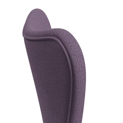 Fritz Hansen 3107 stoel Volledige bekleding, zwart/vanglicht licht violet