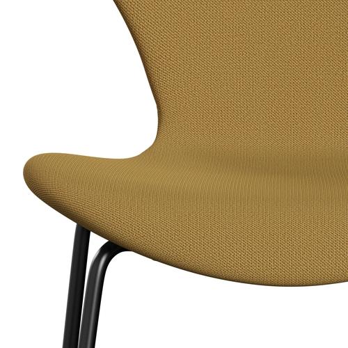 Fritz Hansen 3107 stoel Volledige bekleding, zwart/vangstmosterdlicht