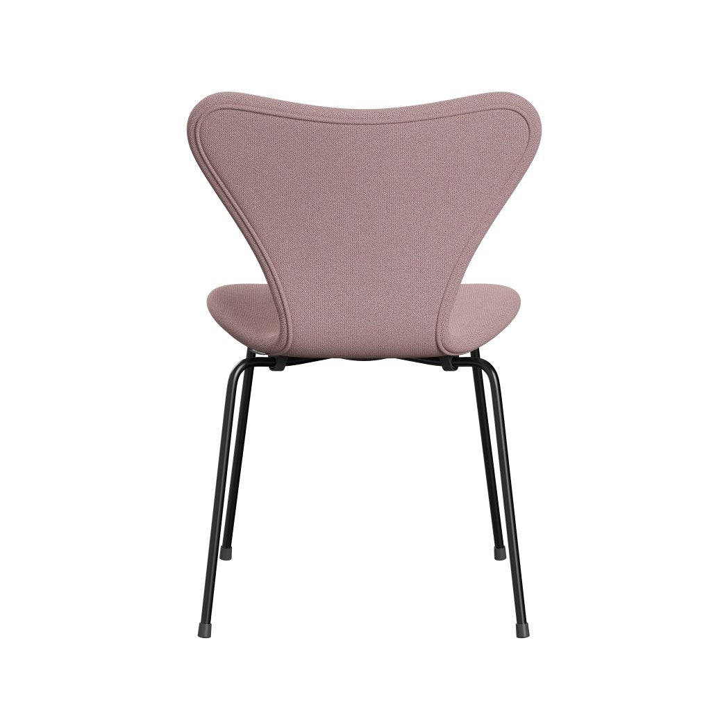 Fritz Hansen 3107 stoel Volledige bekleding, zwart/verovering roze