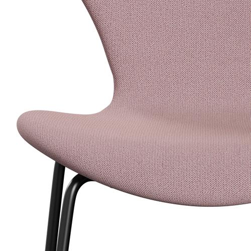 Fritz Hansen 3107 Stuhl Vollpolsterung, Schwarz/Capture Pink