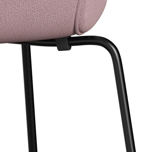 Fritz Hansen 3107 stoel Volledige bekleding, zwart/verovering roze