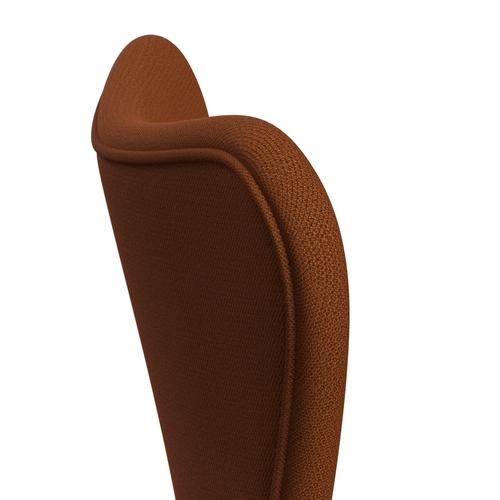 Fritz Hansen 3107 stoel Volledige bekleding, zwart/vangst roest/oranje