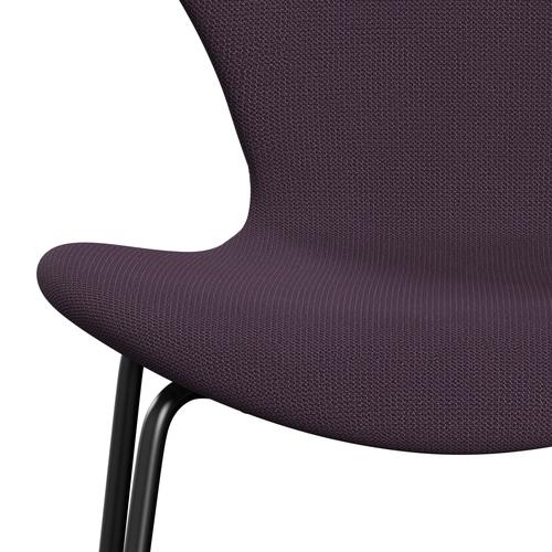 Fritz Hansen 3107 stoel Volledige bekleding, zwart/vangviolet donker