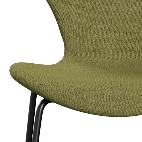 Fritz Hansen 3107 stoel Volledige bekleding, zwart/vangst wamrgrün