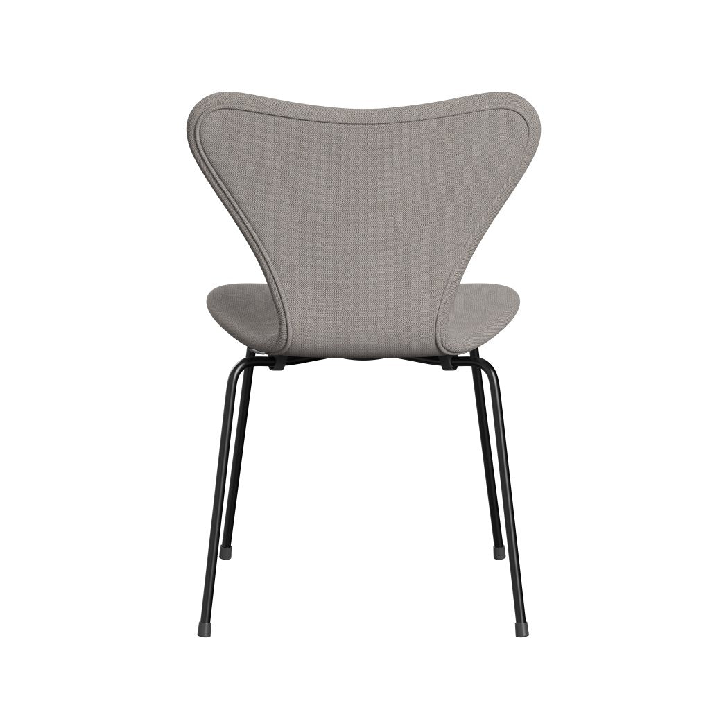 Fritz Hansen 3107 Stuhl Vollpolsterung, Schwarz/Capture Warm Grey Light