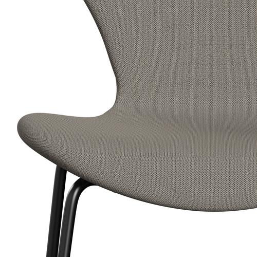 Fritz Hansen 3107 Stuhl Vollpolsterung, Schwarz/Warmgrau