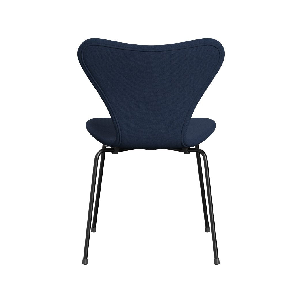 Fritz Hansen 3107 Stuhl Vollpolsterung, Schwarz/Christianshavn Dunkelblau