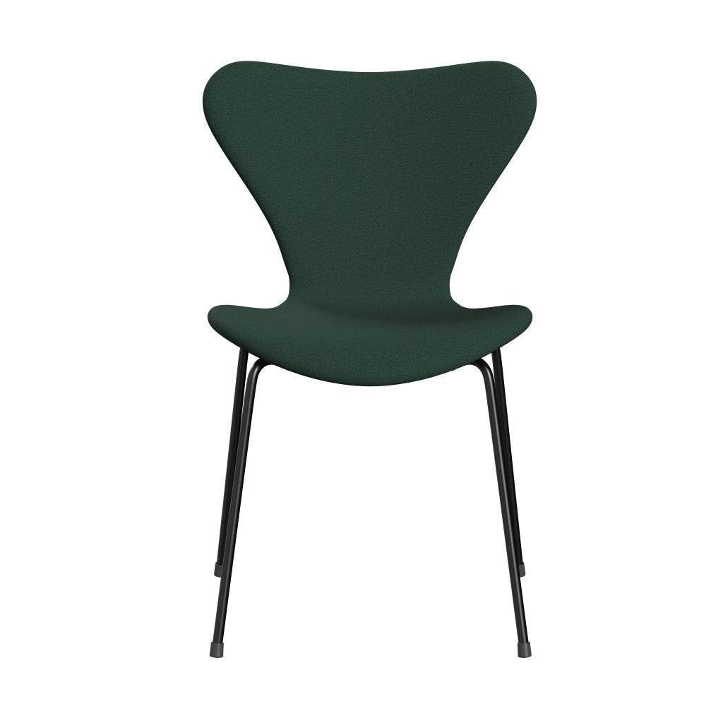 Fritz Hansen 3107 stoel Volledige bekleding, zwart/Christianshavn Dark Green Uni