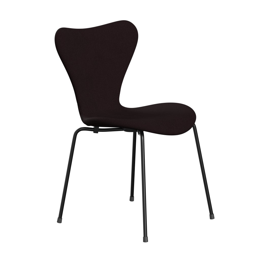 Fritz Hansen 3107 stoel Volledige bekleding, zwart/Christianshavn Dark Red Uni