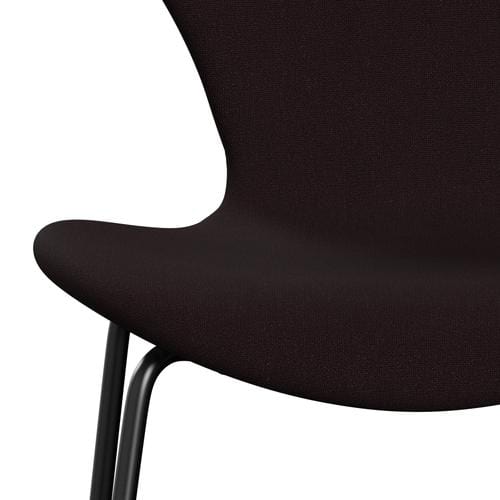 Fritz Hansen 3107 stoel Volledige bekleding, zwart/Christianshavn Dark Red Uni