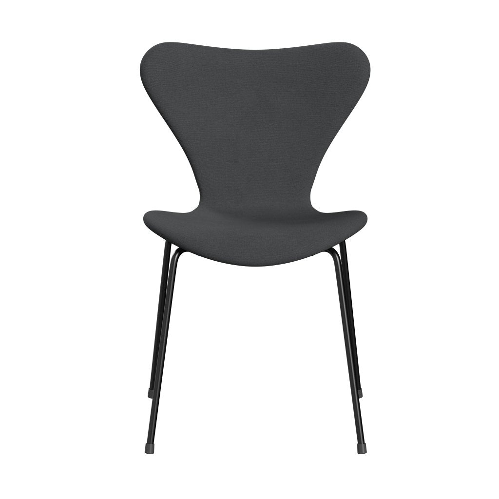 Fritz Hansen 3107 stoel Volledige bekleding, zwarte/Christianshavn Gray Uni