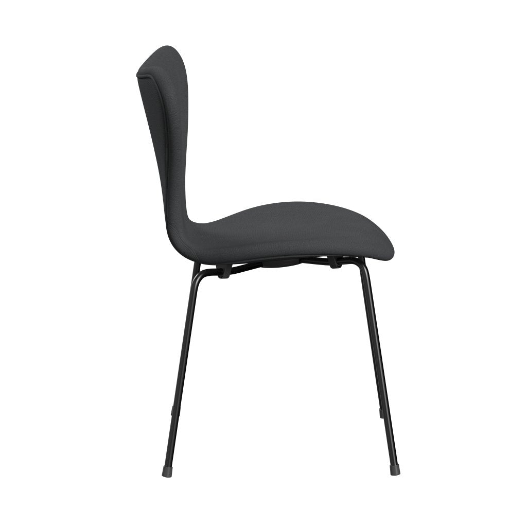 Fritz Hansen 3107 Stuhl Vollpolsterung, Schwarz/Christianshavn Grau Uni