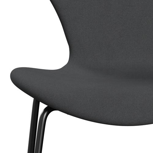 Fritz Hansen 3107 stoel Volledige bekleding, zwarte/Christianshavn Gray Uni