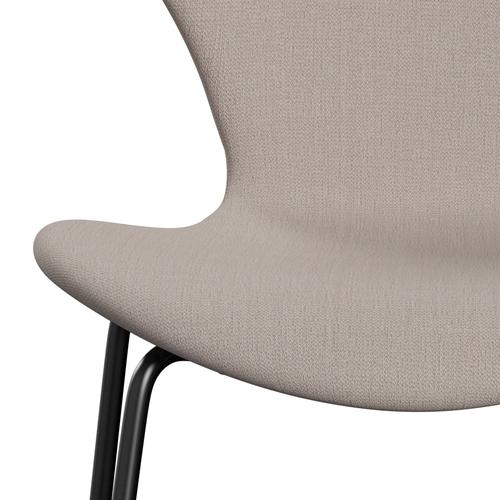 Fritz Hansen 3107 Stuhl Vollpolsterung, Schwarz/Christianshavn Hellbeige