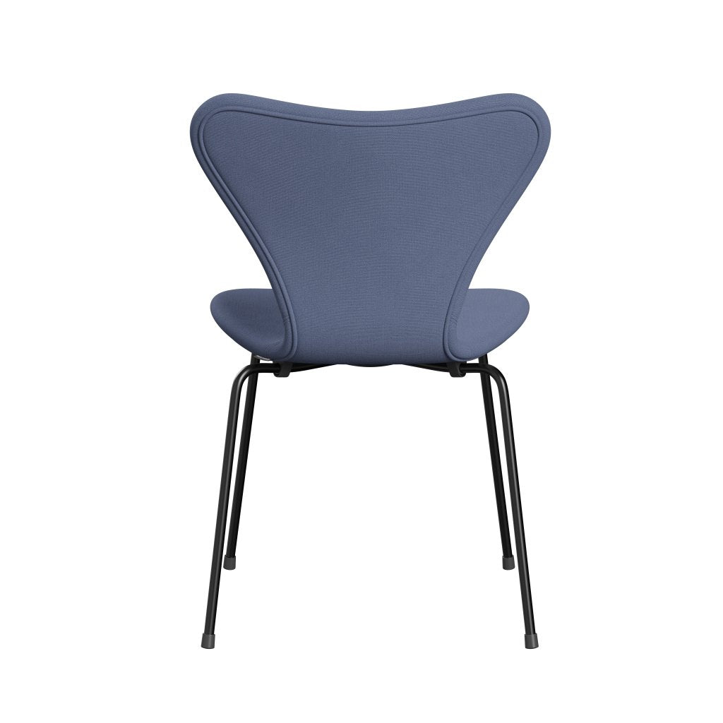 Fritz Hansen 3107 stoel Volledige bekleding, zwart/Christianshavn lichtblauwe uni