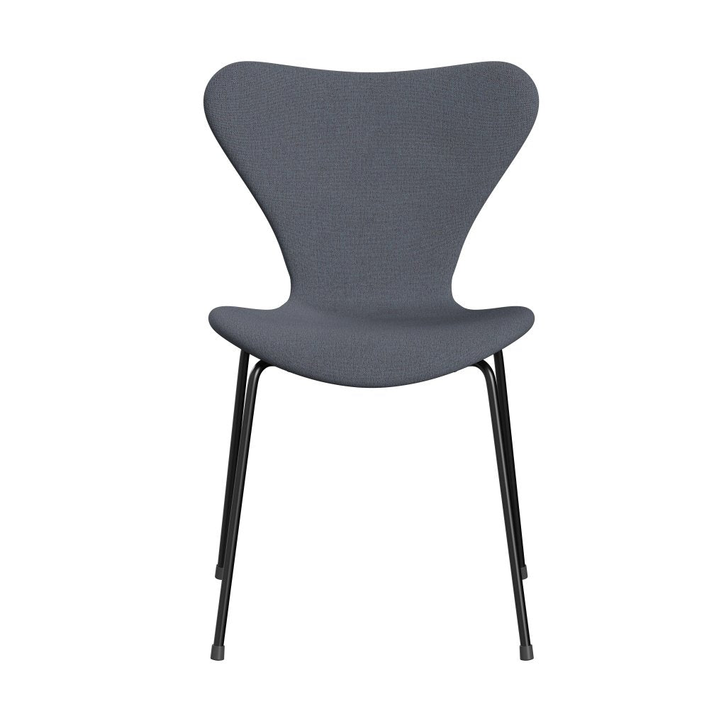 Fritz Hansen 3107 stoel Volledige bekleding, zwart/Christianshavn Orange/Blue