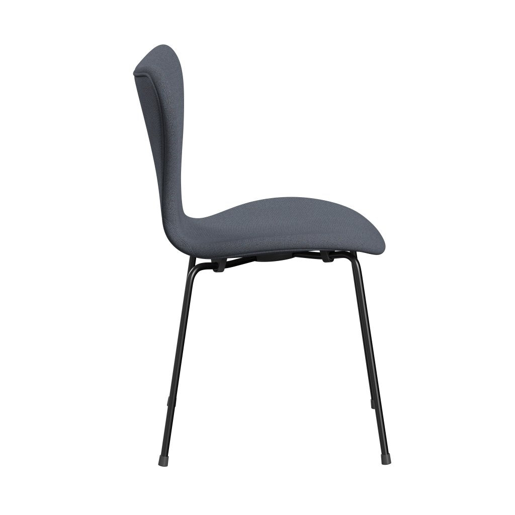 Fritz Hansen 3107 stoel Volledige bekleding, zwart/Christianshavn Orange/Blue