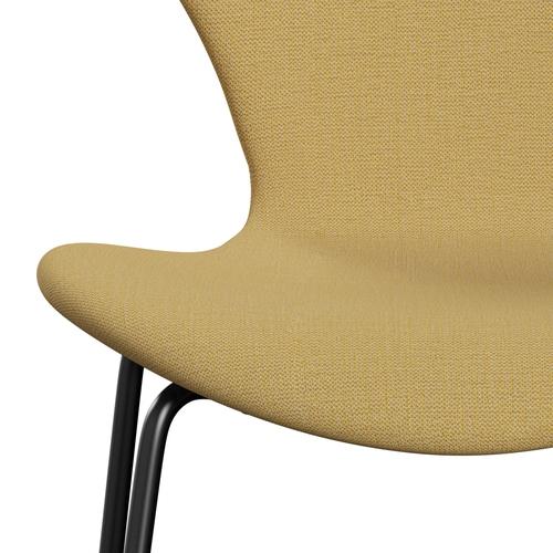 Fritz Hansen 3107 stoel Volledige bekleding, zwart/christendshavn geel