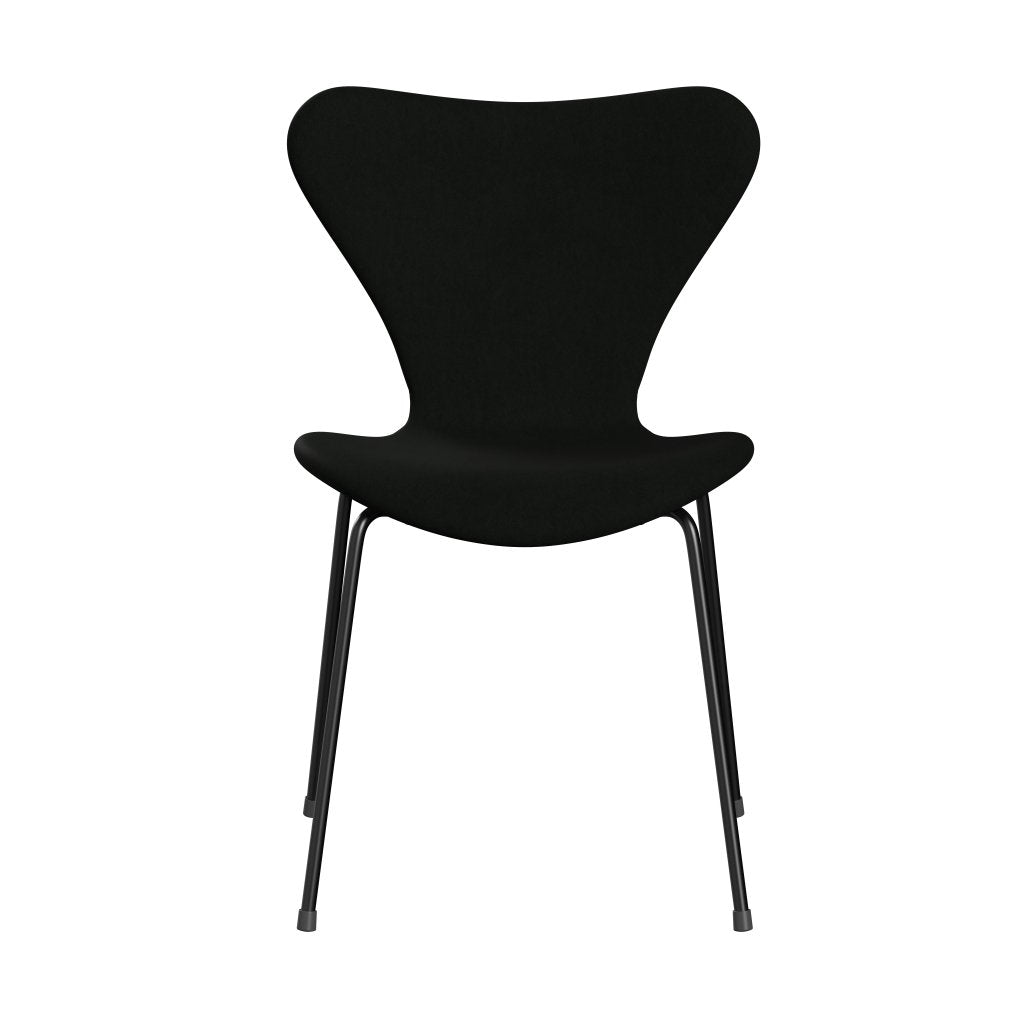 Fritz Hansen 3107 Stuhl Vollpolsterung, Schwarz/Komfort Schwarz (C60009)