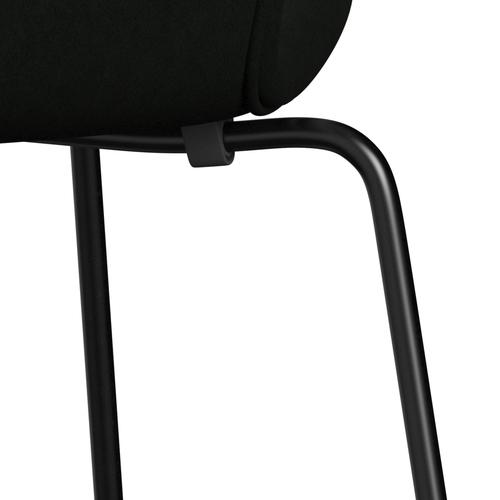 Fritz Hansen 3107 Stoel Volledige bekleding, zwart/comfortblack (C60009)