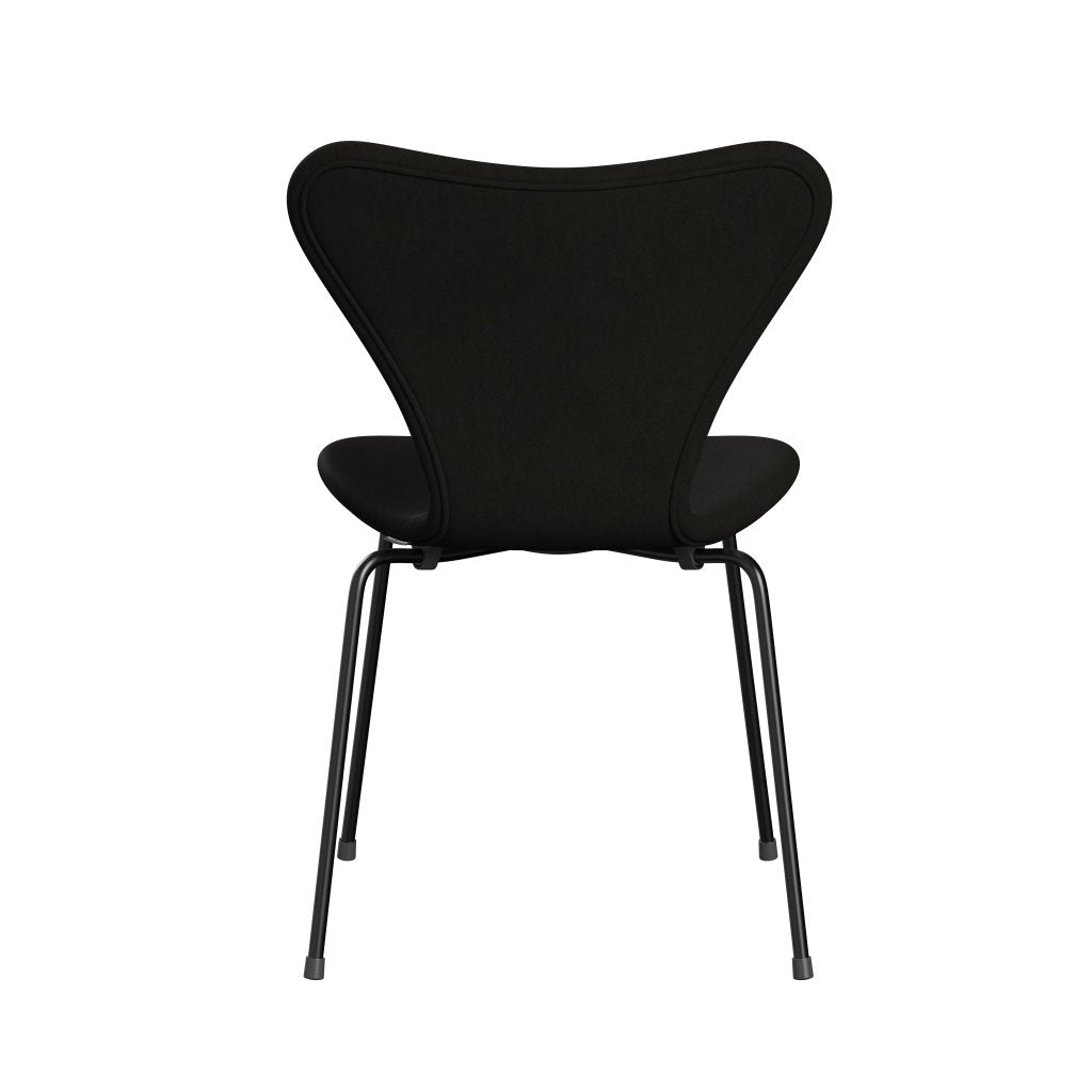 Fritz Hansen 3107 Stuhl Vollpolsterung, Schwarz/Komfort Schwarz (C61013)