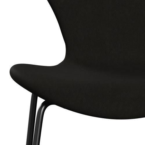 Fritz Hansen 3107 Stuhl Vollpolsterung, Schwarz/Komfort Schwarz (C61013)