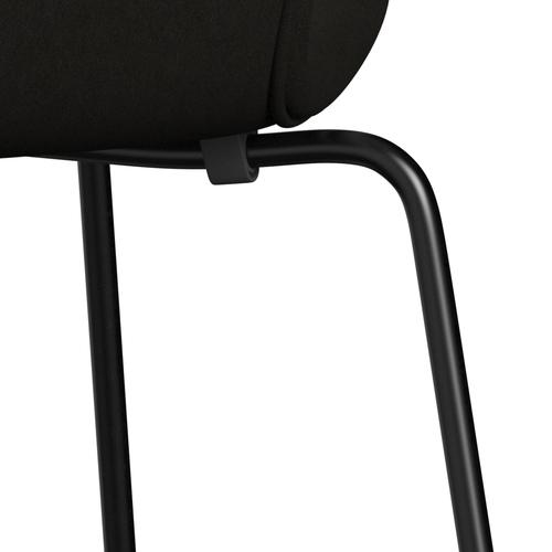 Fritz Hansen 3107 Stoel Volledige bekleding, zwart/comfortblack (C61013)