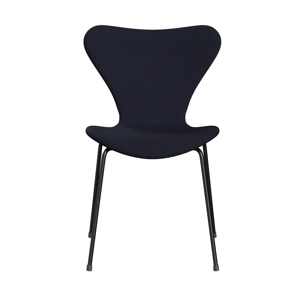 Fritz Hansen 3107 Stuhl Vollpolsterung, Schwarz/Komfort Erdgrau