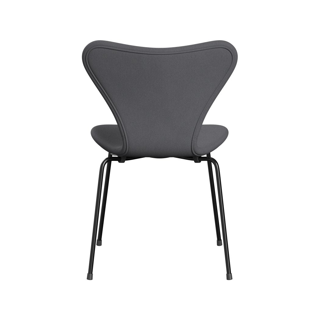 Fritz Hansen 3107 Stuhl Vollpolsterung, Schwarz/Komfort Grau (C01012)