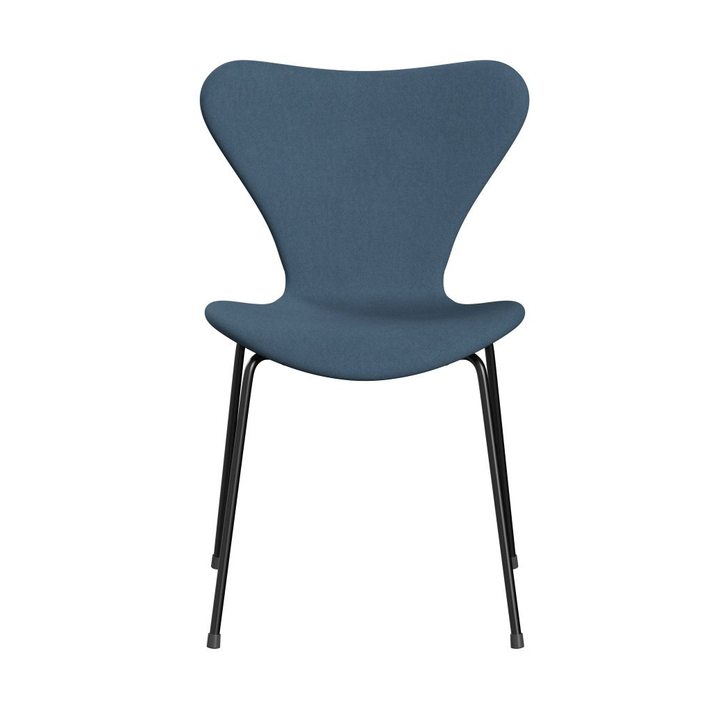 Fritz Hansen 3107 Stuhl Vollpolsterung, Schwarz/Komfort Grau (C01160)