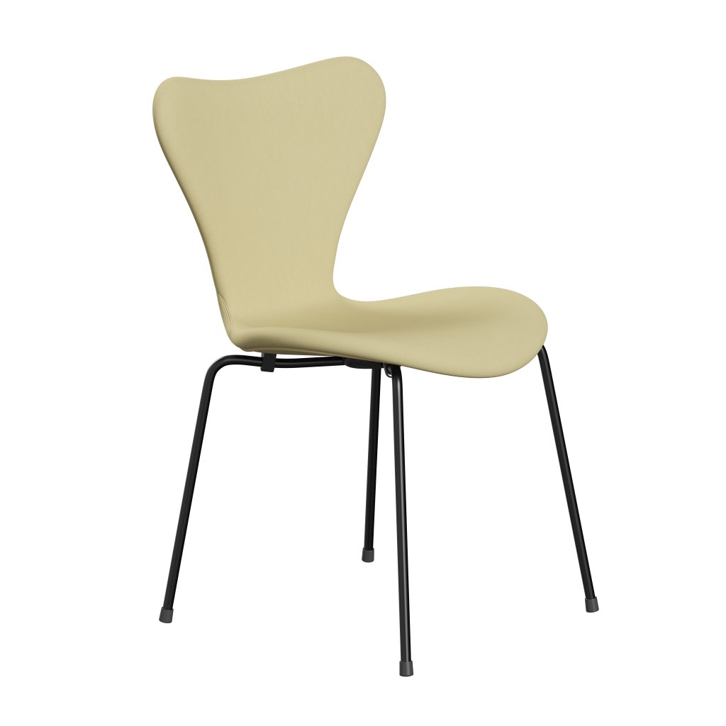 Fritz Hansen 3107 Stuhl Vollpolsterung, Schwarz/Komfort Grau (C68008)