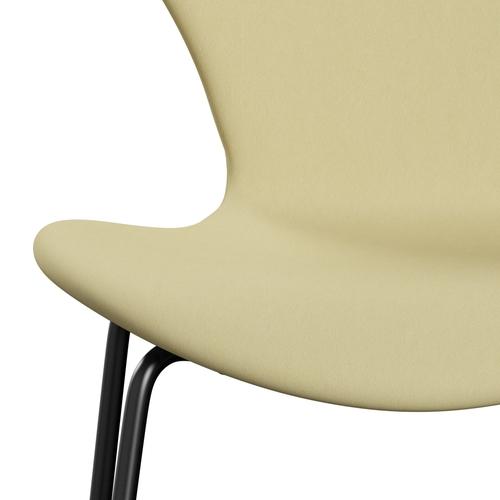 Fritz Hansen 3107 Stuhl Vollpolsterung, Schwarz/Komfort Grau (C68008)