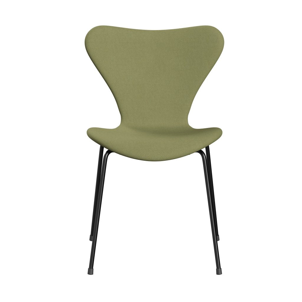 Fritz Hansen 3107 Stuhl Vollpolsterung, Schwarz/Komfort Grau (C68009)